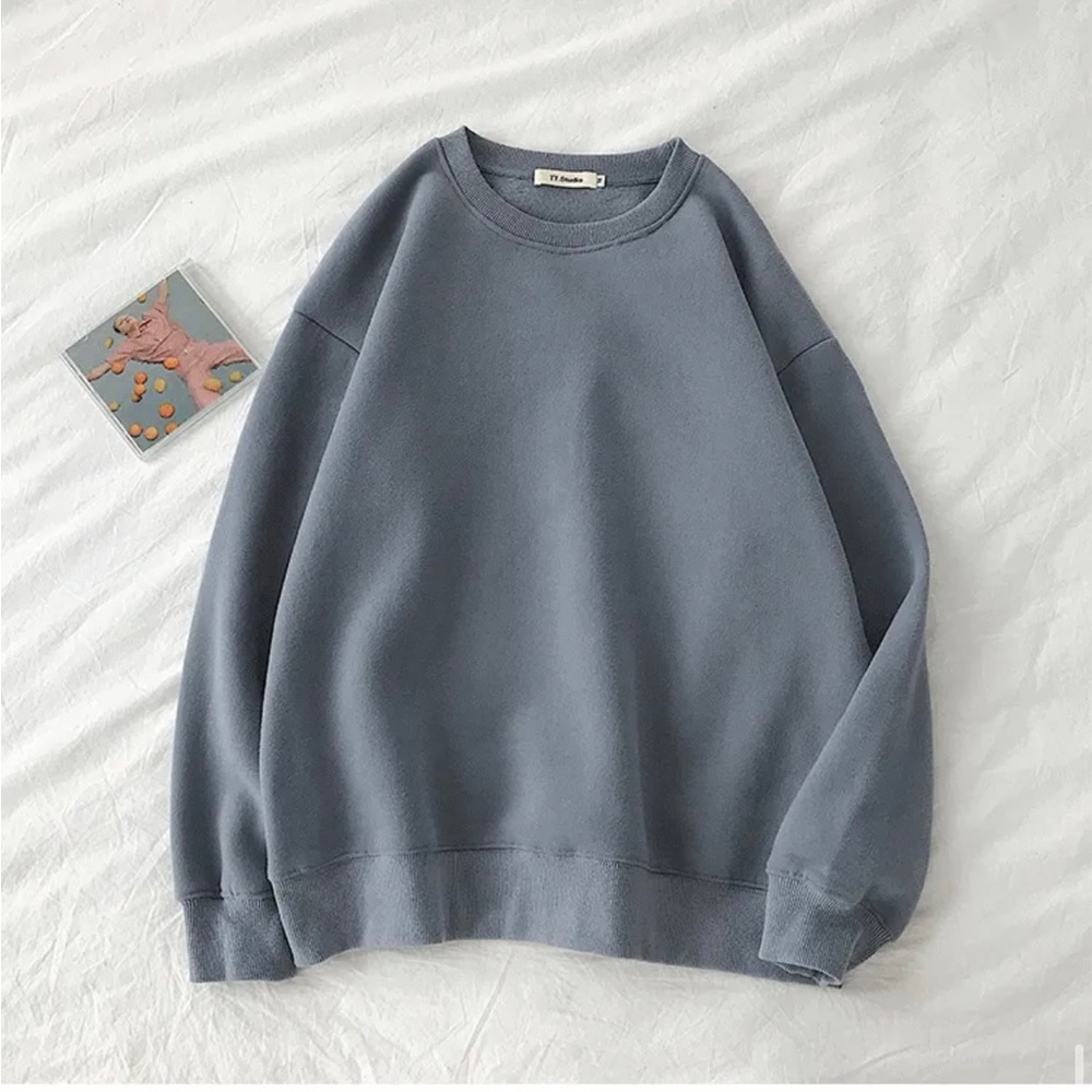 YesStyle Oversized Blue Sweatshirt